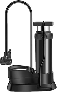 床置き 自転車 ポンプ | 足踏み式 折り畳み インフレーター | 1100kPa 足踏み式フロアポンプ 自動車のタイヤ用 圧力計付き ニードルバルブ付き | オートバイ、自動車、スクーター、バスケットボール、マットレス、風船用