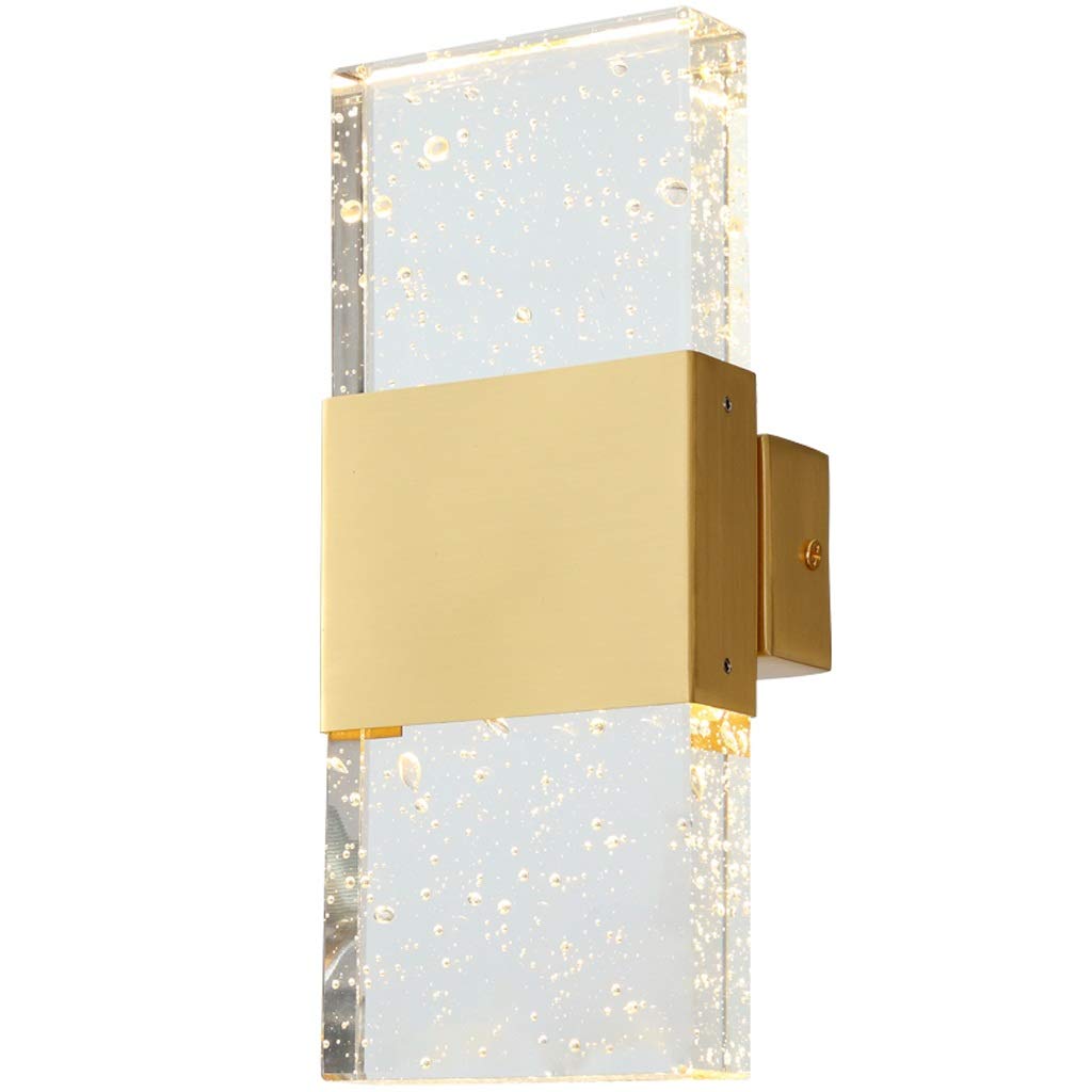 Lámpara de pared LED moderna con diseño de cristal y espuma para iluminación interior decorativa