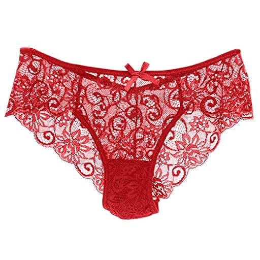 Generisch Mujeres Sexy Bragas Encaje Escote Hueco Cintura Sexy Bragas, rojo, M | Ya disponible en tu tienda friki favorita! En mundofriki.es!