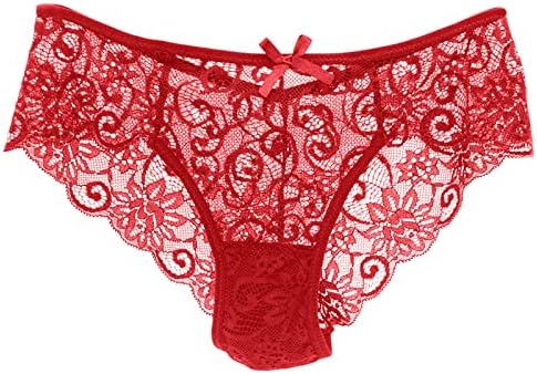 2025 Women's Sexy Panties Lace Neck Hollow Waist Sexy Panties Bonprix  Women's Underwear, red, S : Amazon.ie: Fashion