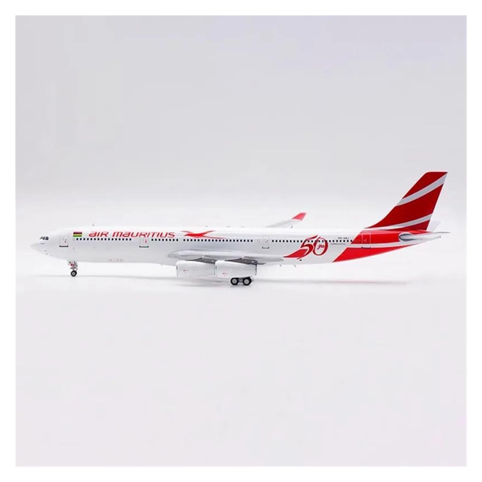 Pressofuso in Metallo per Aerei pressofusi in Scala 1:200 per Mauritius A340-300 3B-NBJ Simulazione di aeromobili Collezione di Souvenir in Lega Decorazione per Raccolta ed Esposizione