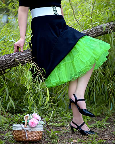 Image of 1950s Vintage Knee Length Crinoline Petticoats For Women Tulle skirts for under dresses 50s Clothing