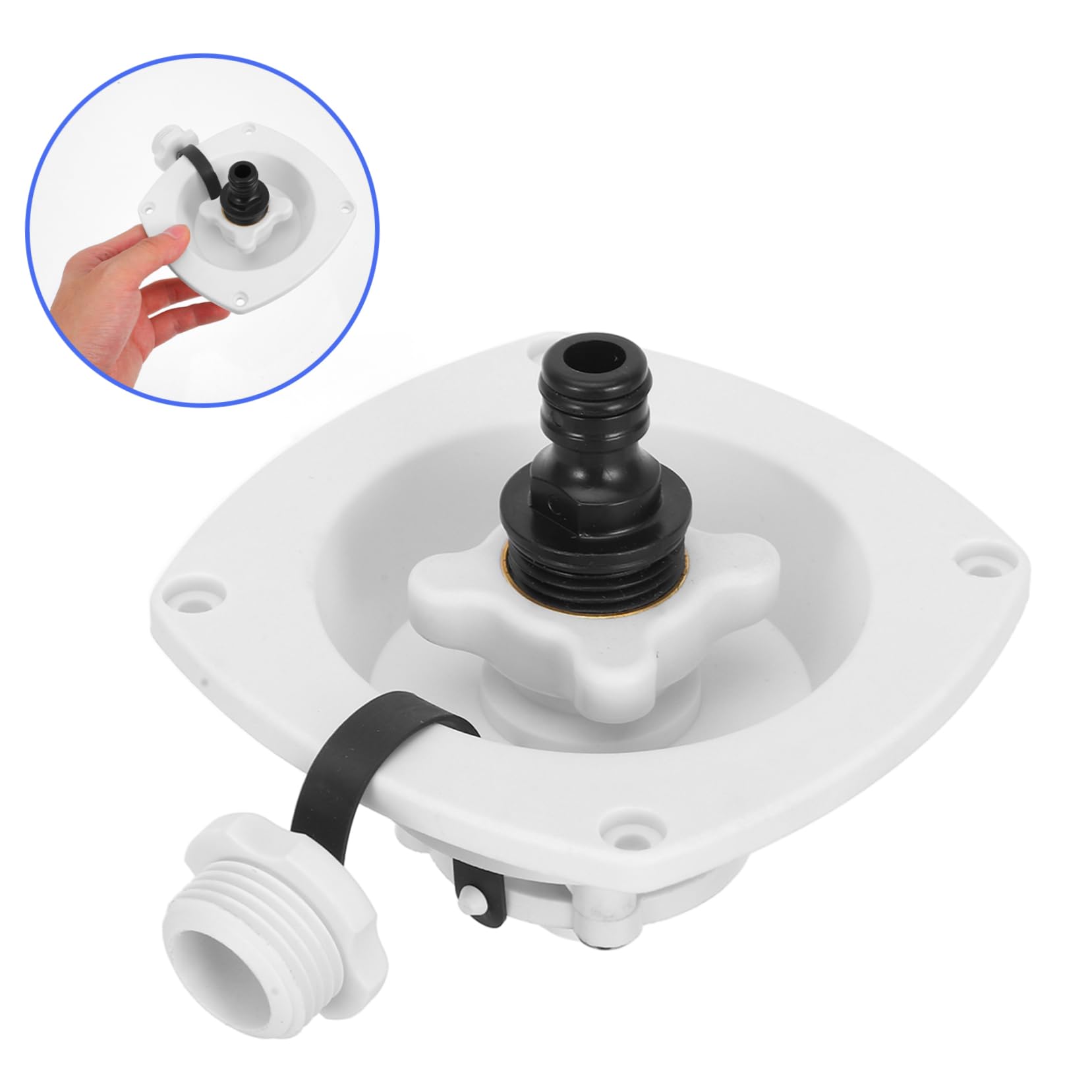 3pezzi RV Water Fill Inlet Valvola Accessorio per Camper e Barche Installazione Facile Compatibile Serbatoi per Trailer e Yacht