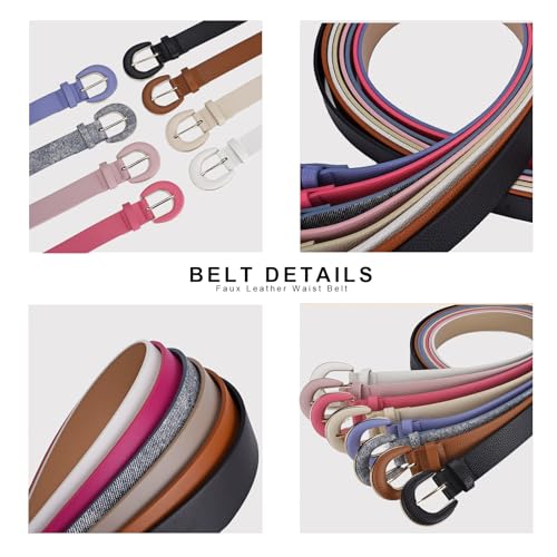 Belt for Women Jeans Dresses Pants Ladies Faux Leather Waist Belts with Stylish Buckle3
