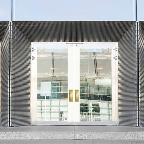Image of Sumnacon 1 Set 12 inch Stainess Steel Door Handle Pull & Push Plate - Heavy Dutyr Gold Gate Handle Bar for Home /Office /Warehouse /Public,Suitable of Wooden /Composite Door with Screws,Brushed