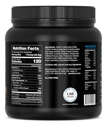 Image of PEScience Select Protein Powder, Chocolate Peanut Butter Cup, 15 Servings | Whey and Casein Blend, Lean Protein Powder, Low Calorie, Low Carb, Keto Friendly, Gluten Free