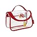 HUANHUI Trousses de Toilette Clear Sac de cosmétique imprimé Voyage imperméable PVC Transparent Adorable Sacs de Maquillage spacieux Organisateur pour Femmes/bébés-4 Couleurs Sac Cosmétiques