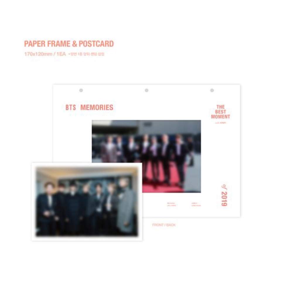 BTS Memories of 2019 (6 DVD Set/Region in Area 1) (incl. 4 x 6 7pc Photo Set,Paper Photocard Frame + Photocard)