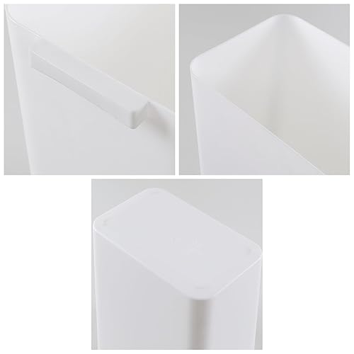Miniatura 3 de Paquete de 3 cubos de basura de 4.5 galones, para debajo del escritorio, cocina, hogar, oficina, color blanco