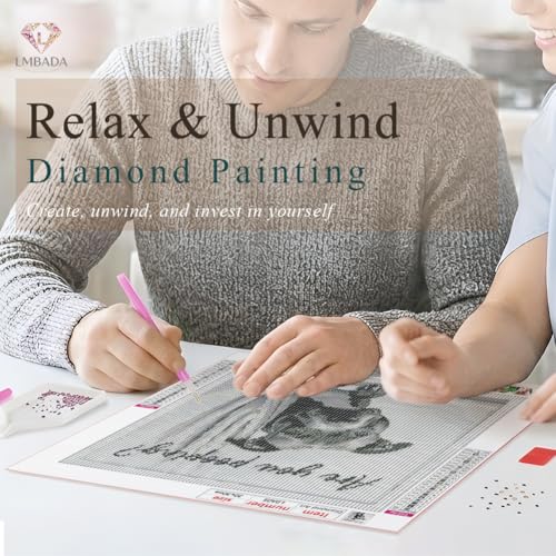 LMBADA Diamond Painting Kits for Adults Dog, 5D Funny Dog are You Pooping Diamond Art Kits, Round Full Drill Animal Diamond Dot DIY Crafts Home Wall Decor Gift 12x12 Inch by LMBADA - Image 2
