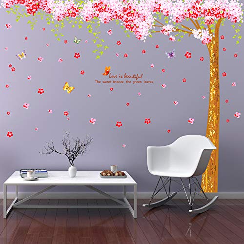 Vinilo decorativo gigante removible árbol de cerezo rosa miniatura 4