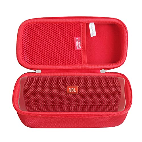 Hermitshell Hard Travel Case Fits JBL FLIP 5 / JBL FLIP 6 / JBL Flip 7 Waterproof Portable Bluetooth Speaker (Red)
