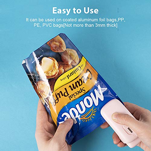 Upgraded Handheld Heat Bag Sealer, 2 in 1 portable Plastic Bags Sealer and Cutter, Endless food Sealer for Airtight Food Storage Saver, Reseals Snack Bags, Seals Plastic Aluminum Chip Packs, Seals Pla - Thumbnail 2