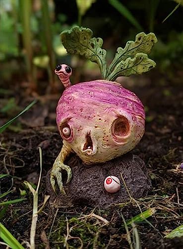Halloween Vegetable Zombie Statue,Realistic Carrot Potato Zombie Garden Sculpture,Halloween Garden...