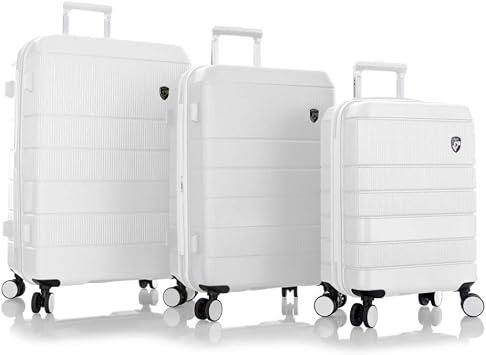 heys america Neo 3-Piece Hardside Spinner Luggage Set White