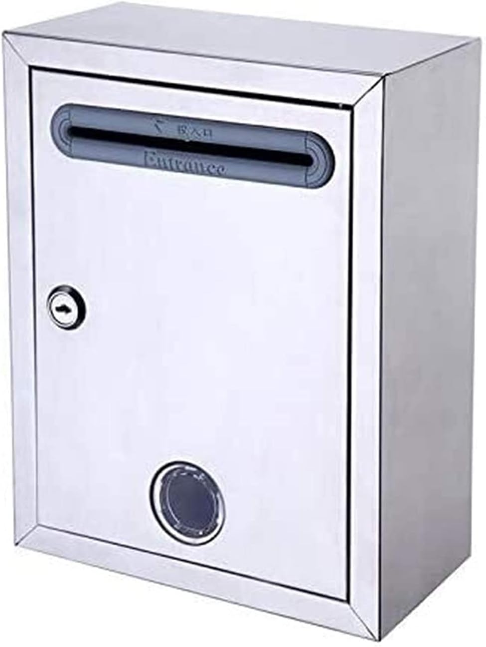 YUXO Wall Mount Lockable Mailbox Security Lockbox Stainless