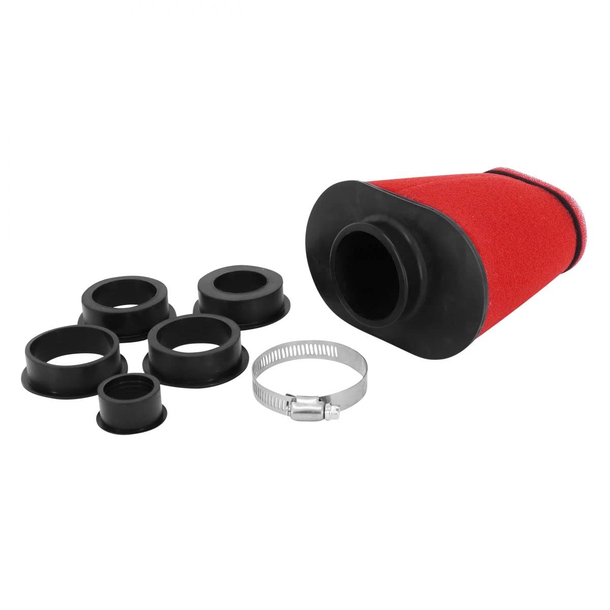 FILTRE A AIR REPLAY DOUBLE MOUSSE BIG PYRAMIDE ROUGE FIXATION DROITE (LIVRE AVEC 5 ADAPTATEURS)