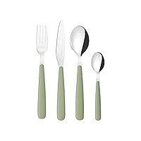 Guzzini - Set 24 posate in acciaio inossidabile, bianco