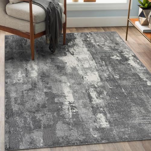 LUXE WEAVERS Euston Collection 7681 Dark Grey 9x12...