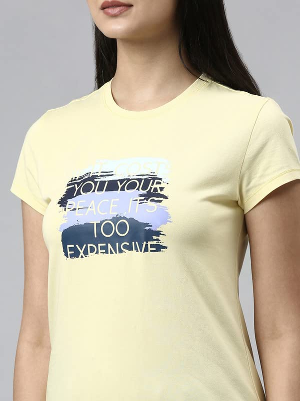 Image of Enamor Short Sleeve Crew Neck Regular Length Basic Crew T-Shirt - Slim Fit, Soft and Breathable Stretch Cotton - E147