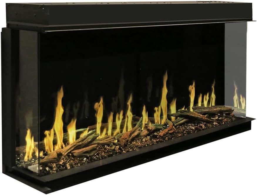 Modern Flames Orion Slim 52-Inch Electric Fireplace with realistic flames and decorative media