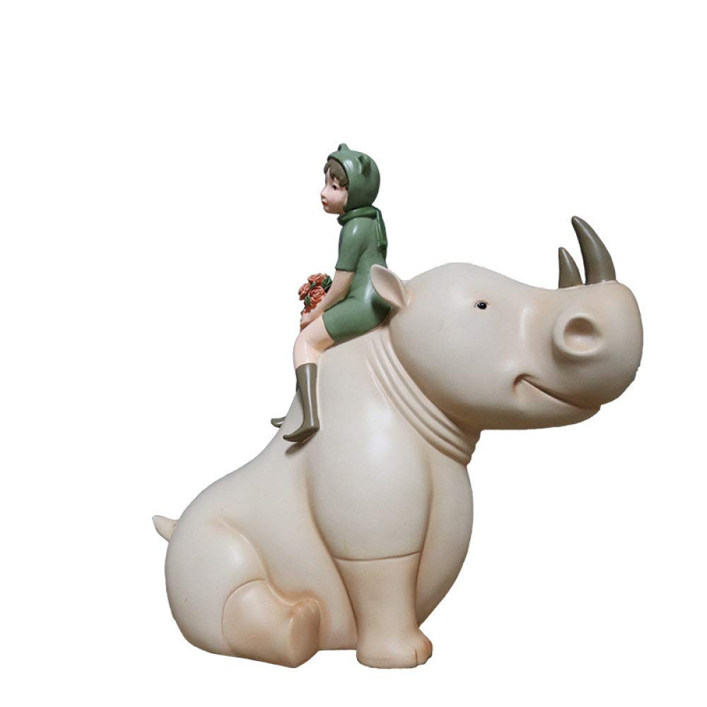 Petites figures de rhinocéros pour embellir une étagère vide