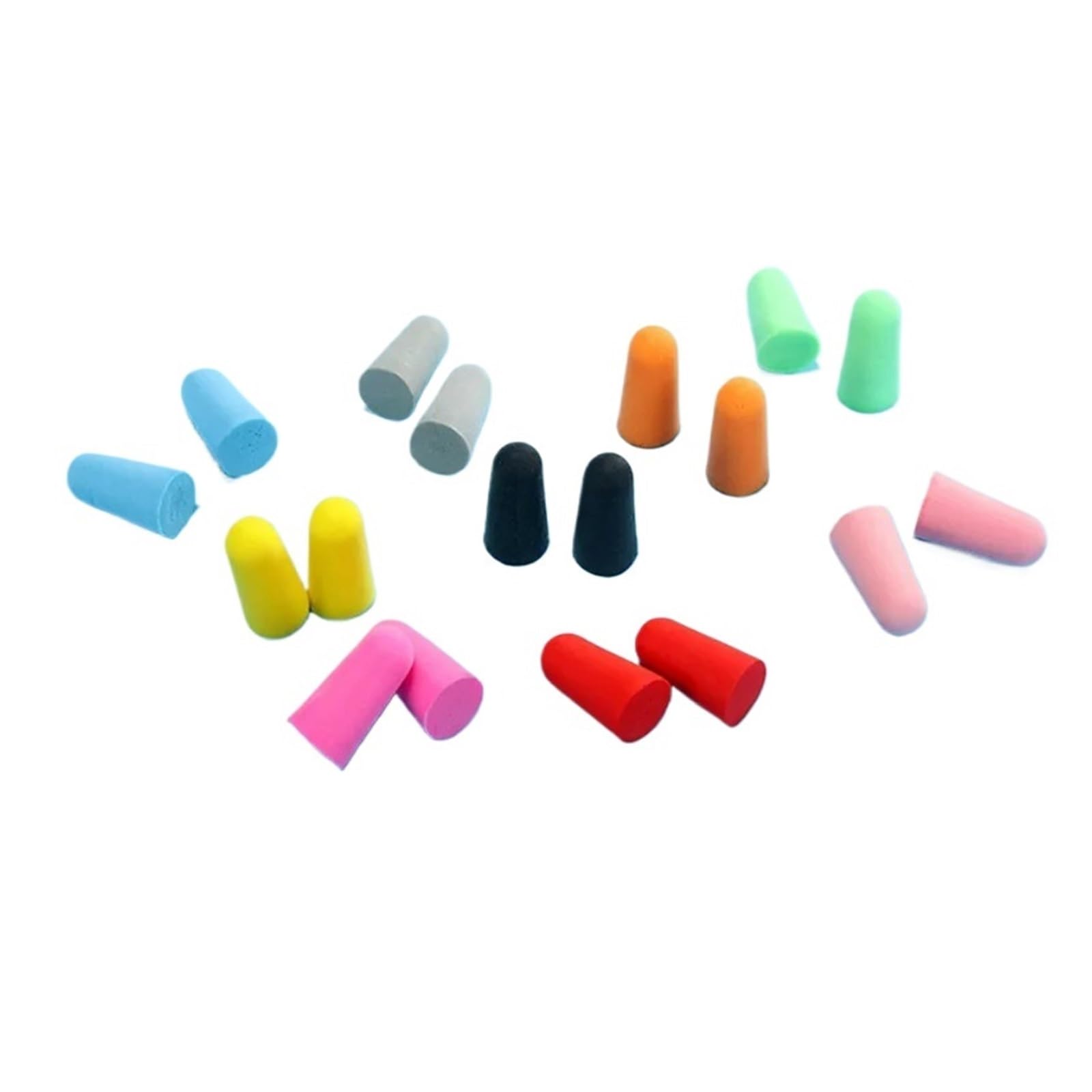 Tapones para dormir para los oídos, 100 unidades/50 pares, cómodos tapones para los oídos de espuma de reducción de ruido, tapones cónicos para los oídos (amarillo)