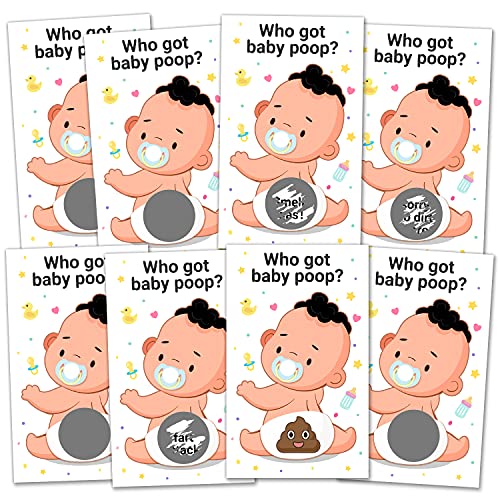 Baby Shower Games - conjunto de 38 cartões de rifa, decoração para chá de bebé, fraldas sujas, atividades e ideias, diversão e fácil de jogar