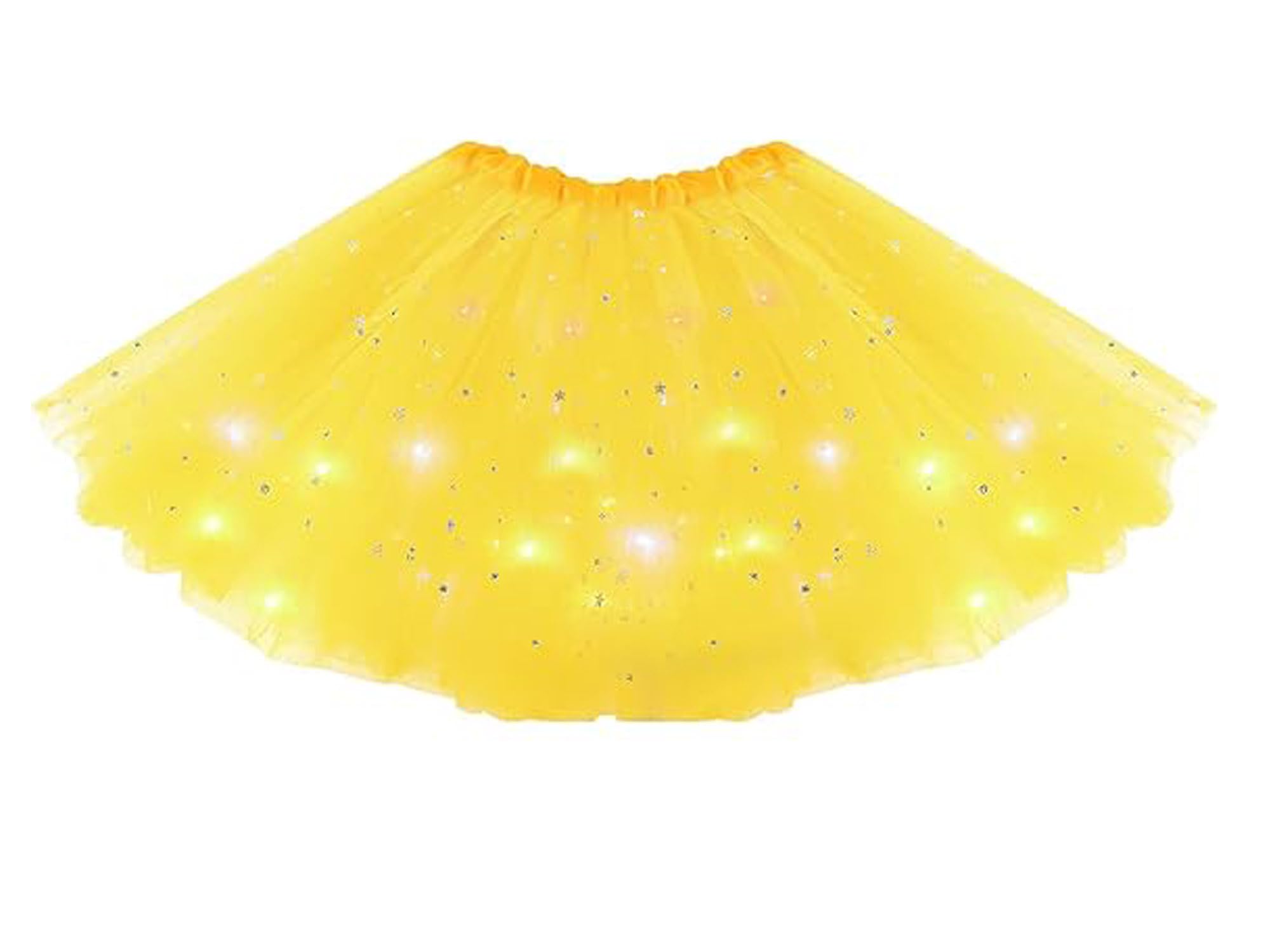 Girl Tutu Skirts, 2-8 Years Baby Girls Light Up LED Tutu Skirt Magic Light Princess LED Dancing Skirt Tulle Ballet