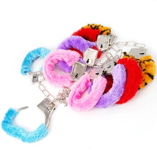 TOOGOO(R) Furry Fluffy Fur Handcuffs Stag Hen Night Fancy Dress Valentines Secret Santa