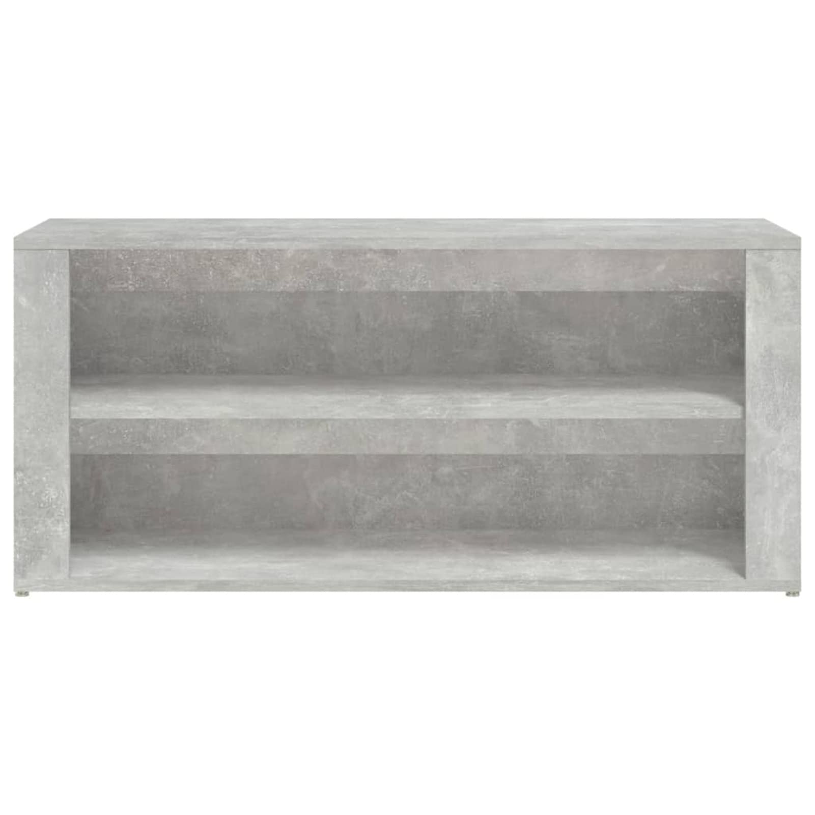 Schuhregal, Shoe Rack, Schuhständer, Schuh Regal, Schuhschrank, Kleinmöbel, Schuhe Regalsystem, Betongrau 100x35x45 cm Holzwerkstoff