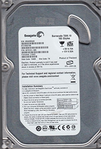 Image of Seagate ST3160215A 160GB 7200 RPM ATA 3.5 HD inch