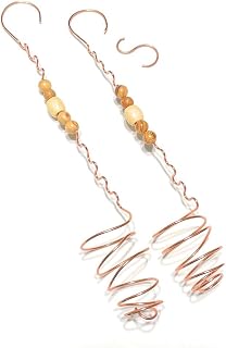 Handmade Artisan Wire Wrapped Beaded Hanging Air Plant Holders Set of 2