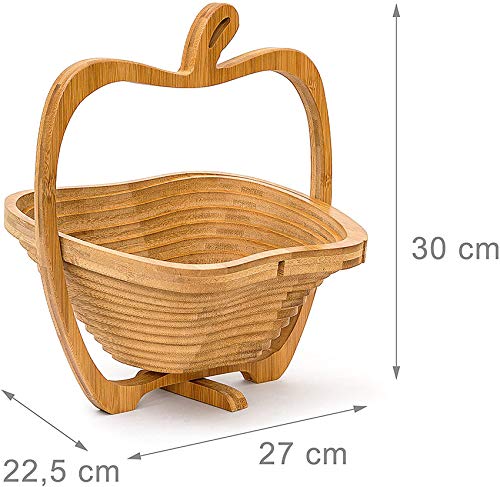 Cesto Pieghevole Ananas Bambù,Magnifico Cestino 30 x 30 cm di Legno Bambù Ciotola Rotondo 3D Frutta Coppa Decorativa in Verdura,Ideale Anche come Sottobicchieri per Pentole,Pentole Ecc. la Tecnica