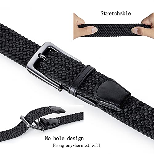 Image of AGEA Elastic Stretch Woven Braided Waist Belt for Men and Women