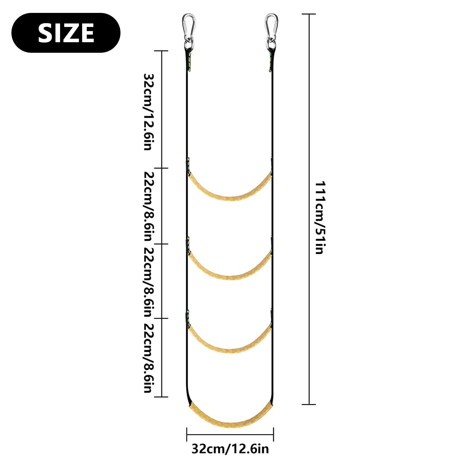 Échelle de Bateau à 4 Marches en Corde Marine - Pliable et Amovible pour Kayak et Bateau Gonflable