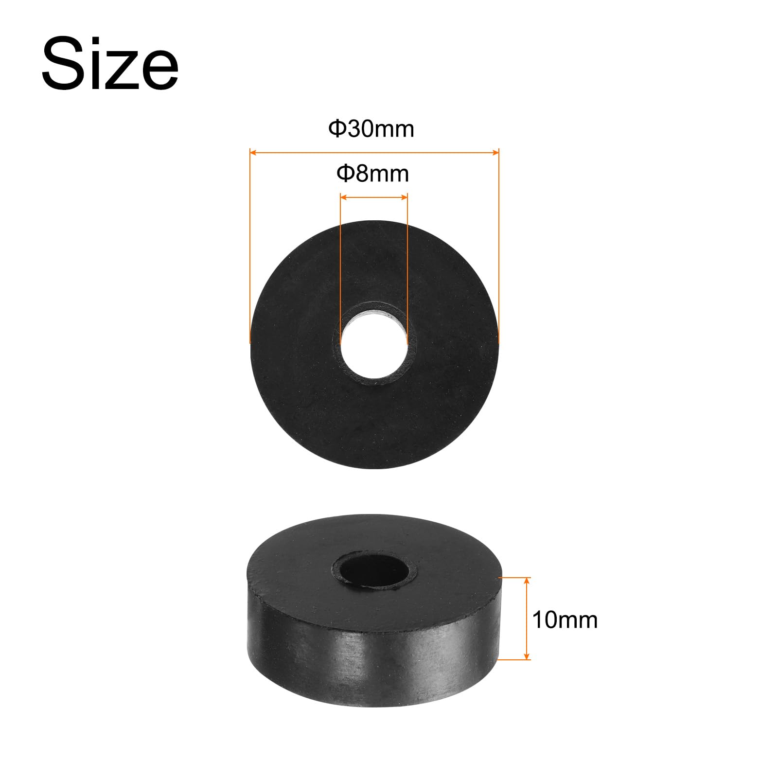 24 Pezzi Distanziali In Gomma 30x10x5mm - Antivibrazioni, Per Auto, Elettrodomestici, Fai-da-te - Foto 12