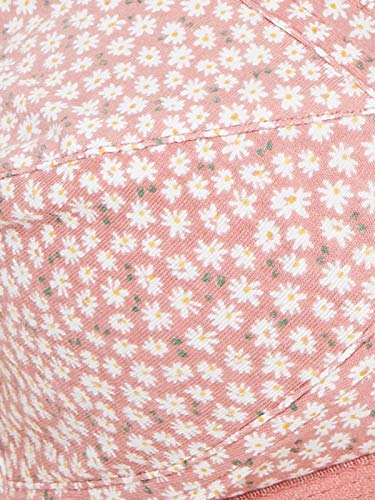 Image of Clovia Women's Cotton Non-Padded Non-Wired Floral Print Full Figure Bra (BR0185T22 Pink 34D)
