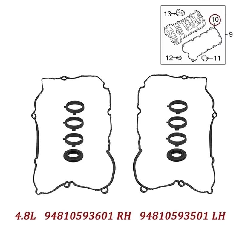 Guarnizione coperchio punterie motore La Guarnizione Del Coperchio Della Valvola Motore Parte Il Lato Destro Sinistro 94810593601 94810593501 Per Panamera 3.6L 4.8L V6 V8 2010-2016