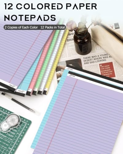 Bloc-notes à larges lignes Dynta avec feuilles micro-perforées lot de 12 pièces - 5