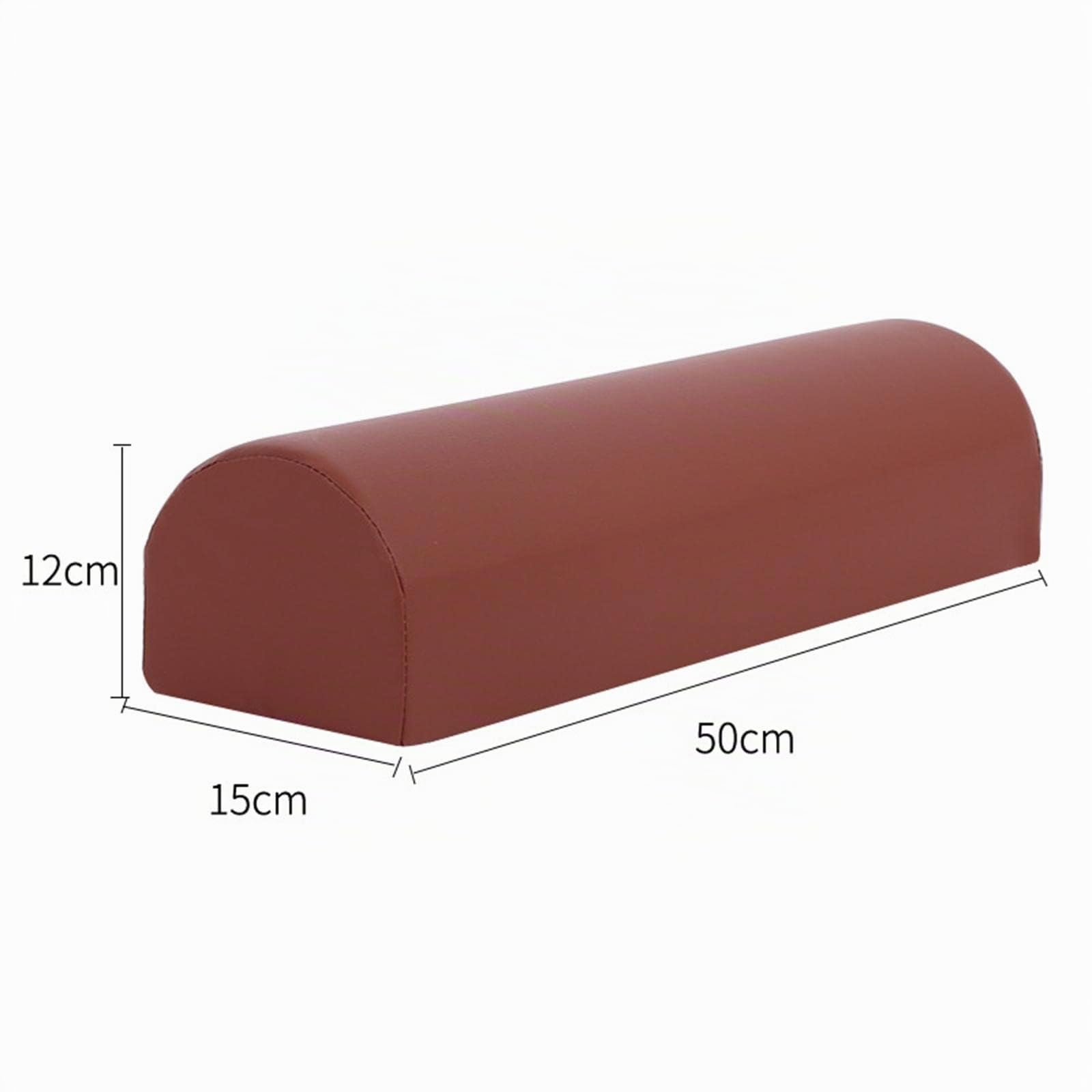 Milageto Cuscino di sostegno, cuscino a, cuscino rotondo a rullo, cuscino semicilindro in pelle PU per ginocchio, caviglia, imbottitura, GRANDE