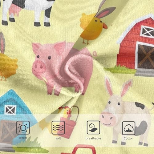 Toddler Girl Panties, Cartoon Farm Animals Horses Girls Underwear Cotton, 2T–8 Years3