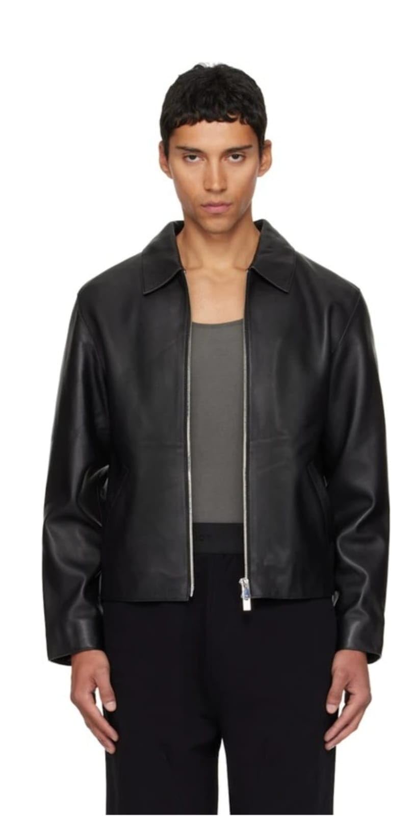 WesternVibe Men's Black Faux Leather Jacket | Classic Shirt Collar Zip-Up Jacket | Full Sleeve Casual Biker Jacket | Premium PU Leather Lightweight Winter Fashion Coat for Travel Party Daily Wear-picture-56