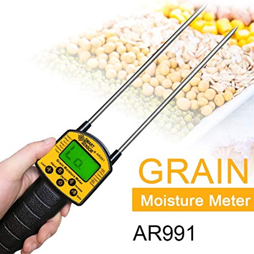 Foto von Slscyx Digitales Getreidefeuchtigkeitsmesser Hygrometer Grain Measure Feuchtigkeit Feuchtigkeit Tester AR991 Verwenden Mais, Weizen, Reis, Bohnen, Weizenmehl Fodder Rapssamen Präzisions-Messgerät