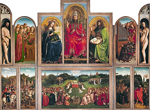 Impression Prints Toile Jan van Eyck Le Retable de Gand - Peinture Murale Premium 60x90cm