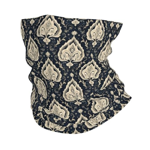 Neck Gaiters For Men Women - Vintage Pattern Blue Print Breathable Head Scarf, Balaclava Face Mask Cover, Neck Scarf Bandana