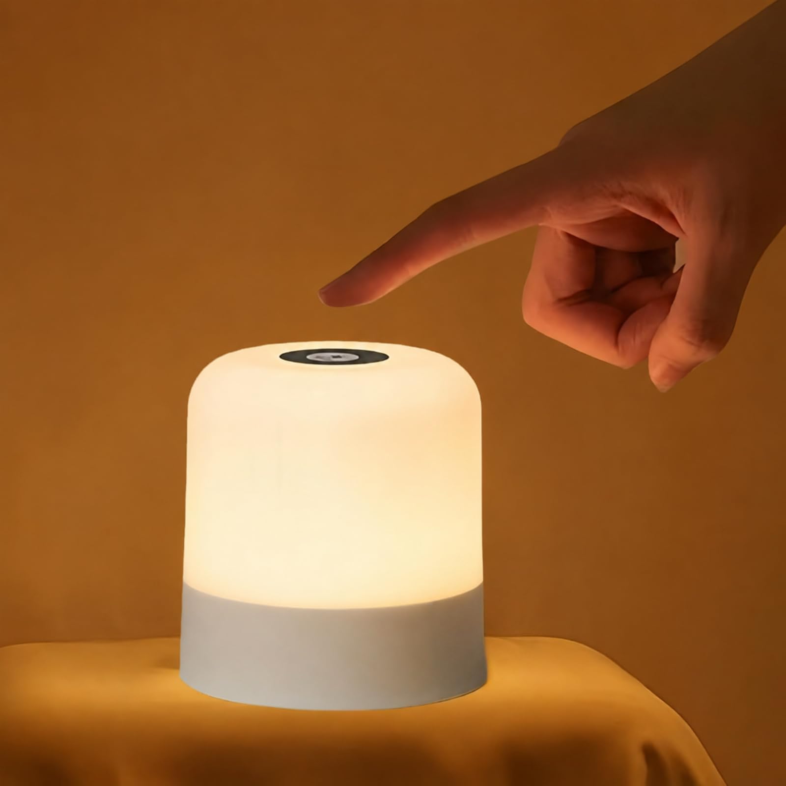 Luz nocturna para bebé, lámpara portátil de 3 colores, luz nocturna táctil regulable recargable de 2400 mAh para niños, niños pequeños, lactancia materna, viajes