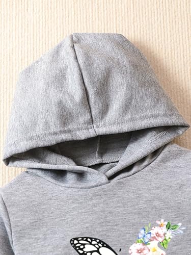 Kids Girls Print Casual Sports Set Long Sleeves Hoodie Sweatshirt and Pants Outdoor Tracksuit3