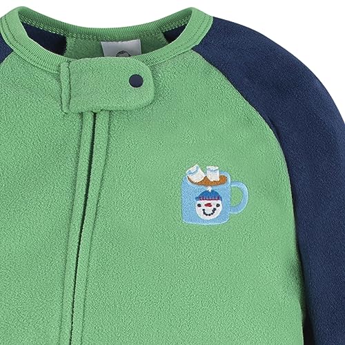 Image of Gerber Baby Boys 2-Pack Flame Resistant Fleece Footed Pajamas