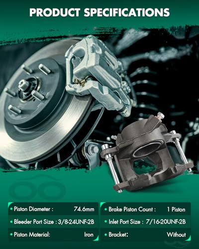 Image of SCITOO 184039 Front Right Disc Brake Caliper Assembly Without Bracket For Buick For GS /For GS 350 /For GS 400 /For GS 455 /For Skylark /For Special /For Sportwagon,For Chevy For Chevelle